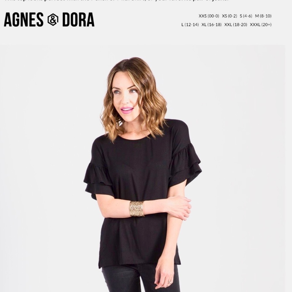 Agnes and Dora Frill Sleeve top